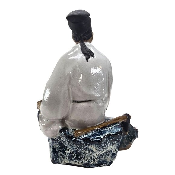 Chinese Scholar of Medicine Figurine Mudman Ceramic Statue Li Shizhen JE391 - Picture 9 of 12